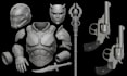 scuplt 3d cosplay weapons props 3d airsoft gun model accessory for 3d printing