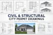 do civil and structural city permit drawing as usa architect blueprints drawing