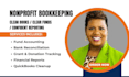 do nonprofit bookkeeping, fund accounting and quickbooks cleanup