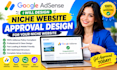 design google adsense approval for your niche website