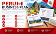 create a professional business plan for peru