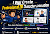 create standard 2d character animation toon boom harmony vyond doodly animaker