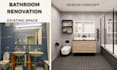 design 3d bathroom and laundry room with a shopping list