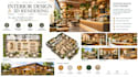 create cafe bar coffee shop restaurant interior design with realistic 3d render