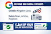 remove mugshots, negative articles, deindex links, delete bad google search