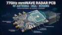 design 77ghz mmwave radar pcb, rf antenna, bga launch and rogers stackup