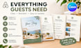 design an editable mobile airbnb guest guide in canva