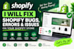shopify bug fix shopify website shopify speed shopify developer