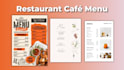 create café bar menu, redesign restaurant menu board update, multilingual print