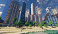 build custom modern minecraft city map server spawn lobby survival world builder