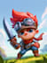 design 2d character model sprite sheet for games and cartoon