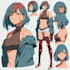 draw anime character concept art sheet