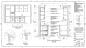 create custom kitchen cabinet elevation section, shop drawings for manufacturing