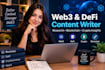 write engaging web3, defi and crypto articles backed by research