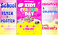 educational activity and school ads design