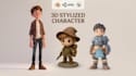 create cute 3d stylized character for game ready