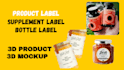 create product label design supplement label cbd label jar bottle packaging