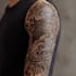 create a detailed custom full sleeve tattoo design