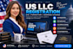 do US llc registration, formation, ein and llc address change