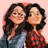 design an unique friendship portrait art