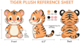 create custom plushie reference sheet for stuffed animal character ych