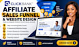 build a  clickbank affiliate sales funnel ,website design