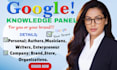 create a verified google knowledge panel for brands and persons visibility
