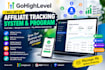 build gohighlevel affiliate tracking system and program