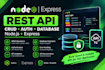 build node js express rest api and backend