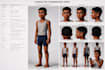 create 3d pixar style characters concept art ai animation turnaround sheets
