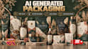 design print ready packaging, boxes, pouches, and labels, ai generated packaging