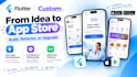 develop a custom flutter app for android and ios