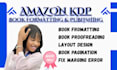 do book formatting book pagination and margin with book typesetting job for kdp