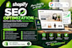 create ecommerce marketing website, seo optimization, and boost shopify sales