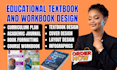 do educational textbook design, canva layout, educational workbook, curriculum
