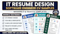 do editable canva ats resume template friendly IT software engineers CV design