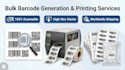 generate 100s of accurate barcodes and print barcode labels
