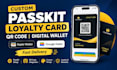 design custom passkit loyalty card qr code digital wallet apple google wallet