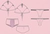illustrate fashion technical drawing for intimates