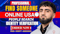 find someone, conduct USA background check identity verification using osint