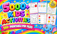 provide kids worksheets, printable activities PDF bundle