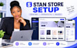 setup and design your stan store and upload digital products