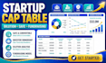 create a startup cap table, equity dilution, safe and fundraising model