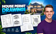 create house permit drawings, architectural plans, floor plans and elevations