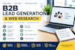 do b2b lead generation and web research