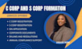 do c corp or s corp registration in delaware, florida, wyoming, ein number