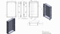 design sheet metal chassis, flat pattern dxf and fabrication ready cad