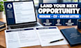 write a professional resume ,CV, and custom cover letter