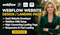 webflow website design, webflow landing page webflow cms, saas website developer