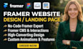 develop framer website, framer landing page, framer website design, framer cms